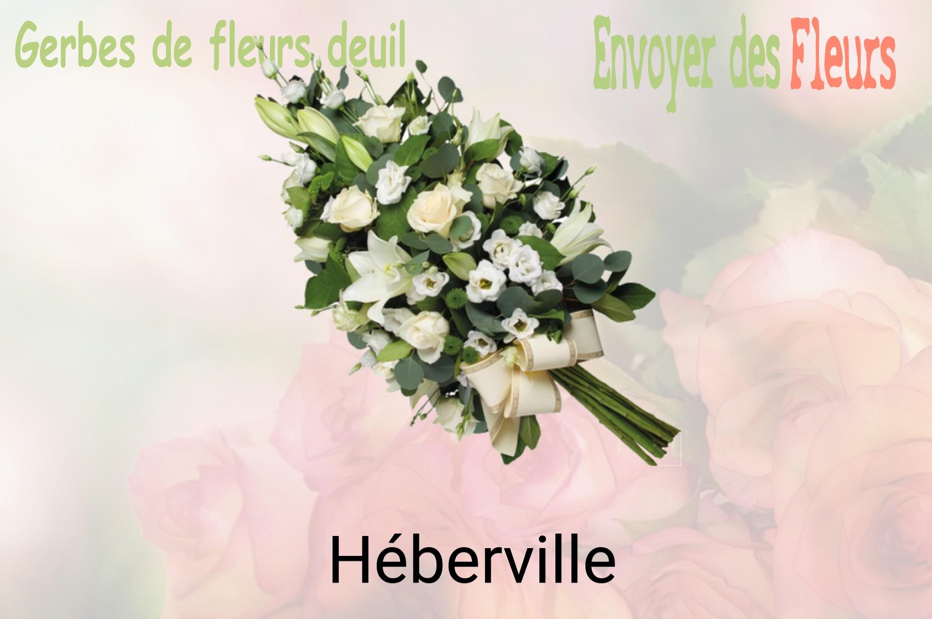 Gerbe de fleurs de deuil livrée à Héberville